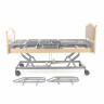 Кровать для лежачих больных с матрасом, регул. высоты, Т/АТ MED-MOS DB-2B электрическая с поворотным креслом в правую сторону (светлое дерево)